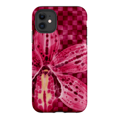 Check Orchid Printed Phone Cases iPhone 11 / Armoured by Sally Hungerford - The Dairy