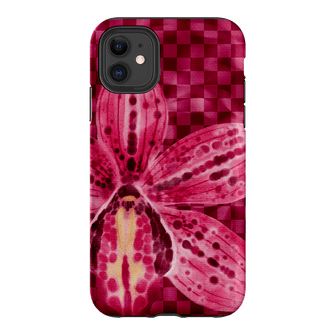 Check Orchid Printed Phone Cases iPhone 11 / Armoured by Sally Hungerford - The Dairy