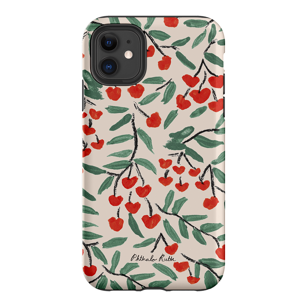 Cherry Love Printed Phone Cases iPhone 11 / Armoured by Phthalo Ruth - The Dairy
