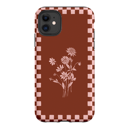 Dahlia Check Printed Phone Cases iPhone 11 / Armoured by Typoflora - The Dairy