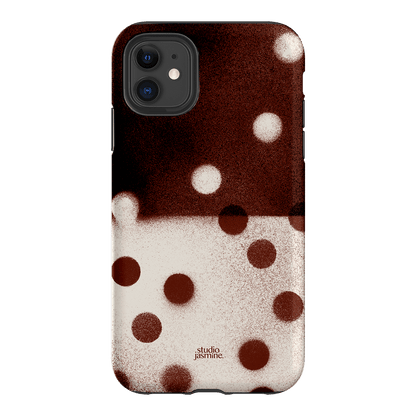 Espresso Polka Dot Printed Phone Cases iPhone 11 / Armoured by Jasmine Dowling - The Dairy