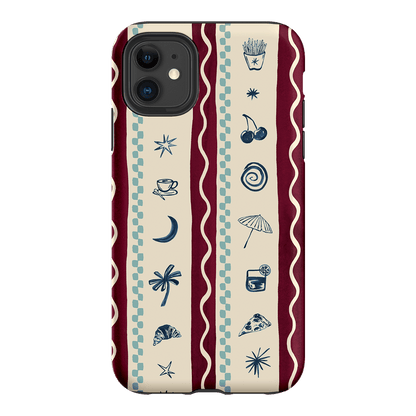Summer Snacks Burgundy Printed Phone Cases iPhone 11 / Armoured by Charlie Taylor - The Dairy