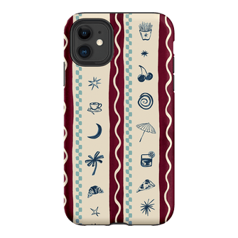 Summer Snacks Burgundy Printed Phone Cases iPhone 11 / Armoured by Charlie Taylor - The Dairy