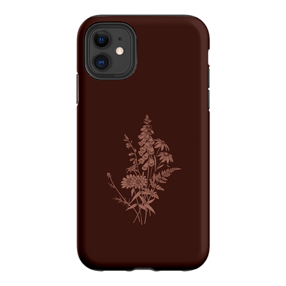 Wildflowers Mocha Printed Phone Cases iPhone 11 / Armoured by Typoflora - The Dairy