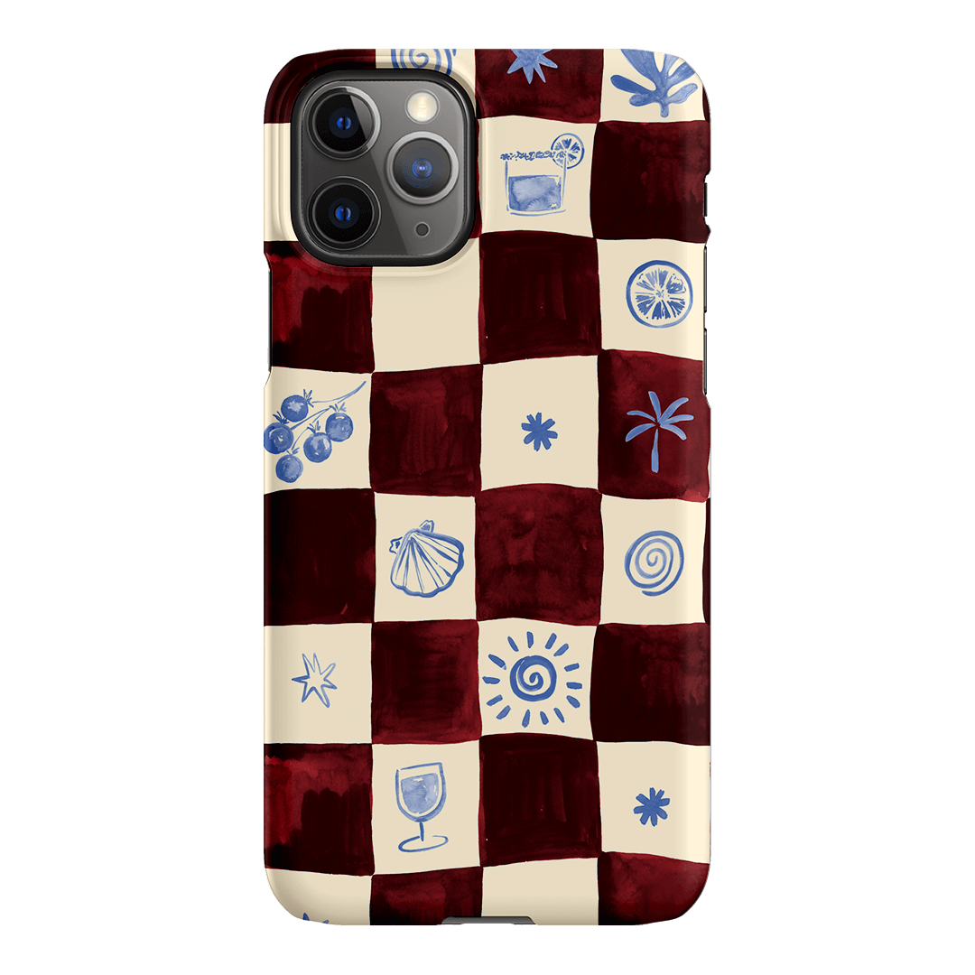 Afternoon Mezze Maroon Printed Phone Cases iPhone 11 Pro / Snap by Charlie Taylor - The Dairy