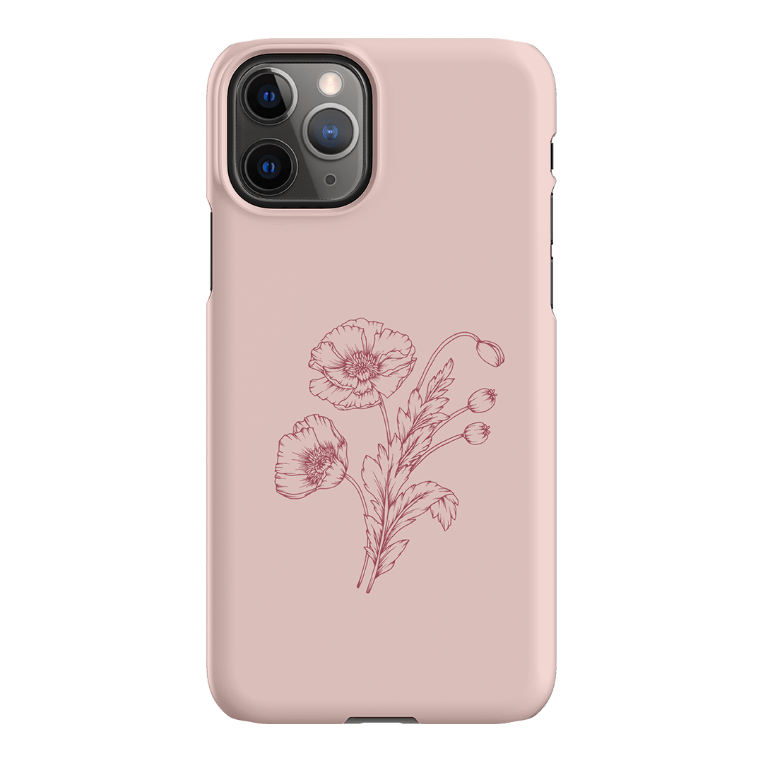 Blush Poppies Printed Phone Cases iPhone 11 Pro / Snap by Typoflora - The Dairy