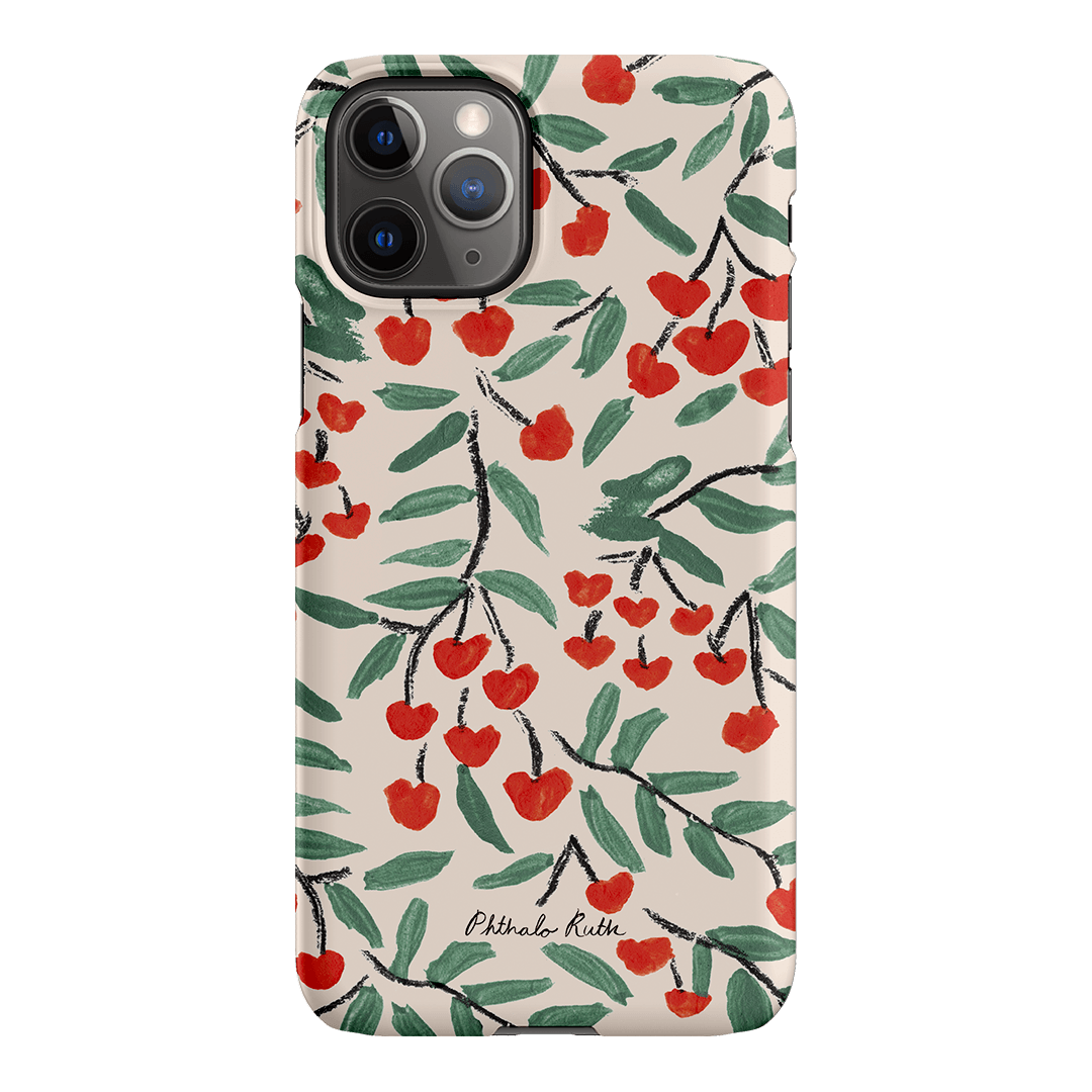 Cherry Love Printed Phone Cases iPhone 11 Pro / Snap by Phthalo Ruth - The Dairy