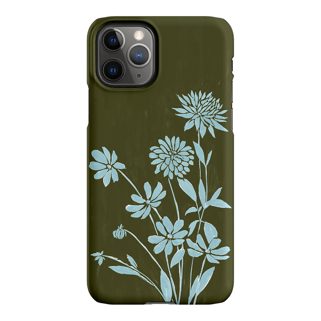 Dahlia Khaki Printed Phone Cases iPhone 11 Pro / Snap by Typoflora - The Dairy