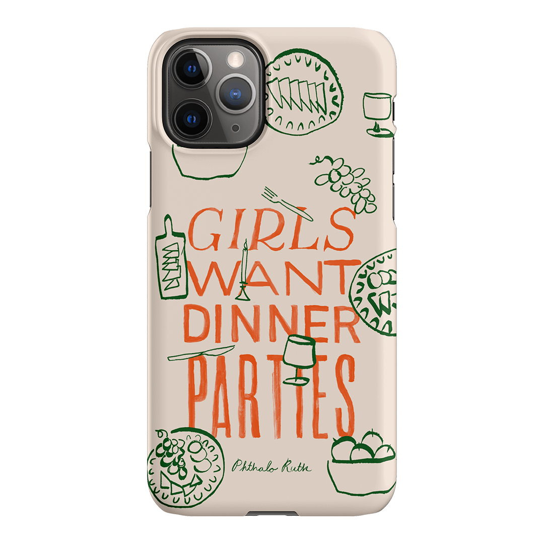 Dinner Parties Printed Phone Cases iPhone 11 Pro / Snap by Phthalo Ruth - The Dairy