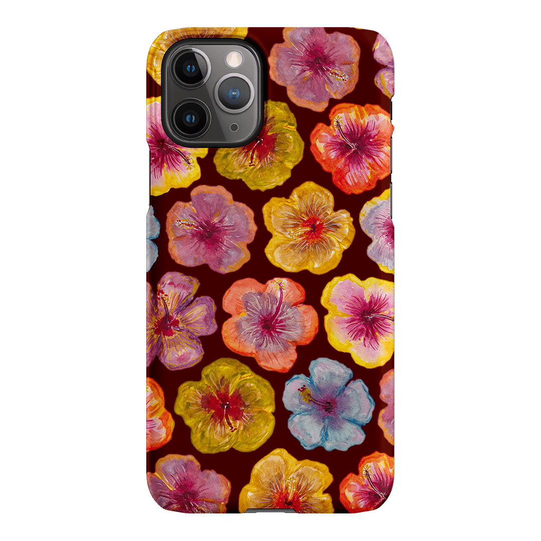 Hibiscus Holiday Rouge Printed Phone Cases iPhone 11 Pro / Snap by BG. Studio - The Dairy