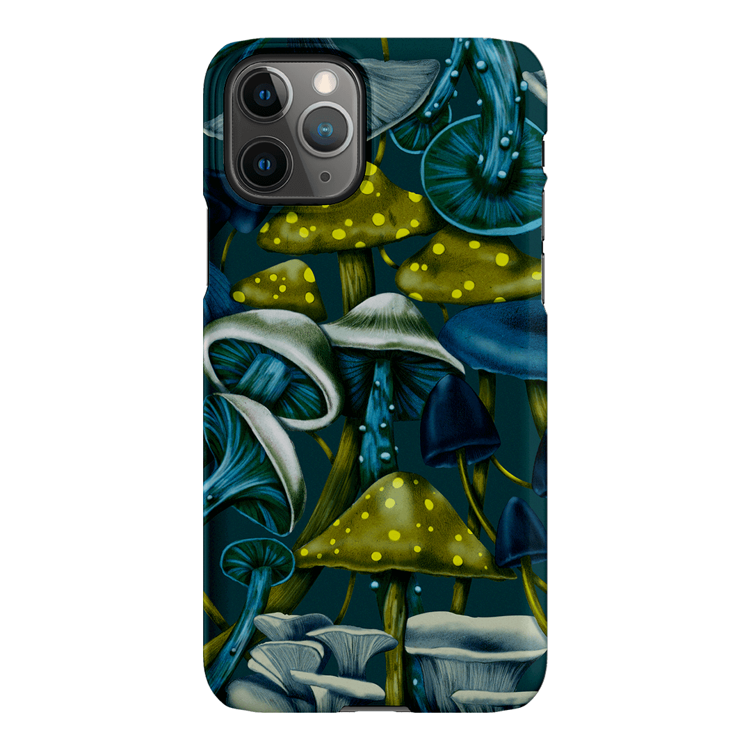 Shrooms Blue Printed Phone Cases iPhone 11 Pro / Snap by Kelly Thompson - The Dairy