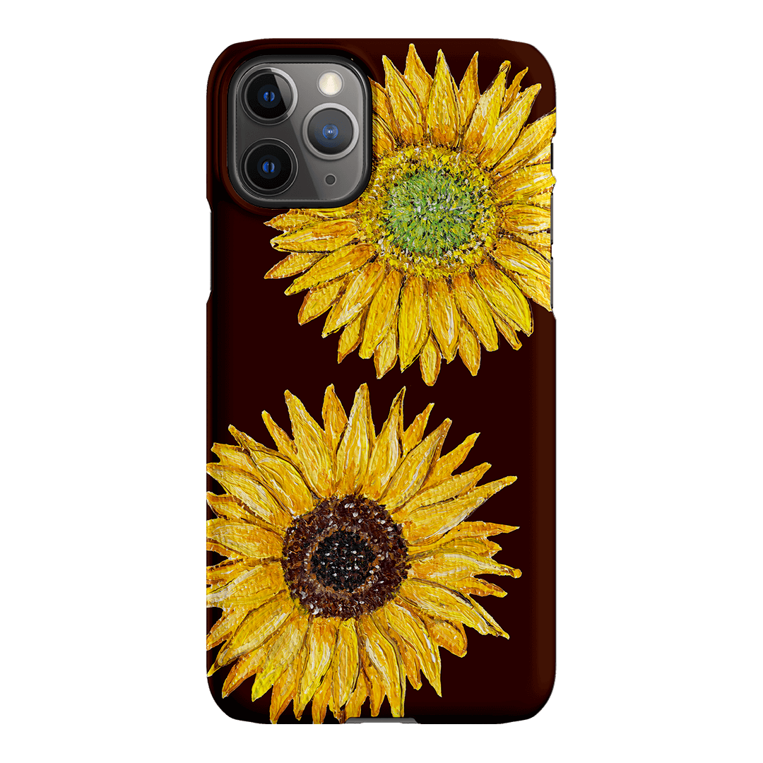 Sunflower Brown Printed Phone Cases iPhone 11 Pro / Snap by BG. Studio - The Dairy