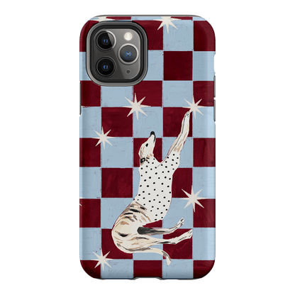 Check Greyhound Blue Printed Phone Cases iPhone 11 Pro / Armoured by Lisa Hu - The Dairy