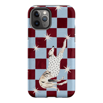Check Greyhound Blue Printed Phone Cases iPhone 11 Pro / Armoured by Lisa Hu - The Dairy