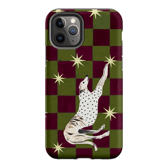 Check Greyhound Green Printed Phone Cases iPhone 11 Pro / Armoured by Lisa Hu - The Dairy