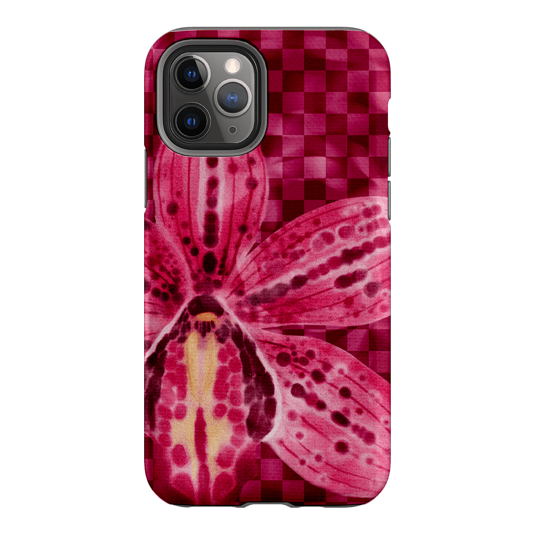 Check Orchid Printed Phone Cases iPhone 11 Pro / Armoured by Sally Hungerford - The Dairy