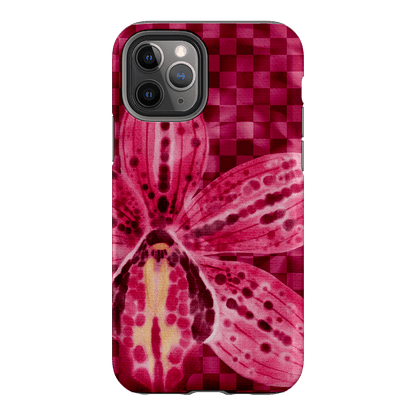 Check Orchid Printed Phone Cases iPhone 11 Pro / Armoured by Sally Hungerford - The Dairy