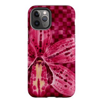 Check Orchid Printed Phone Cases iPhone 11 Pro / Armoured by Sally Hungerford - The Dairy
