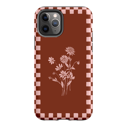 Dahlia Check Printed Phone Cases iPhone 11 Pro / Armoured by Typoflora - The Dairy