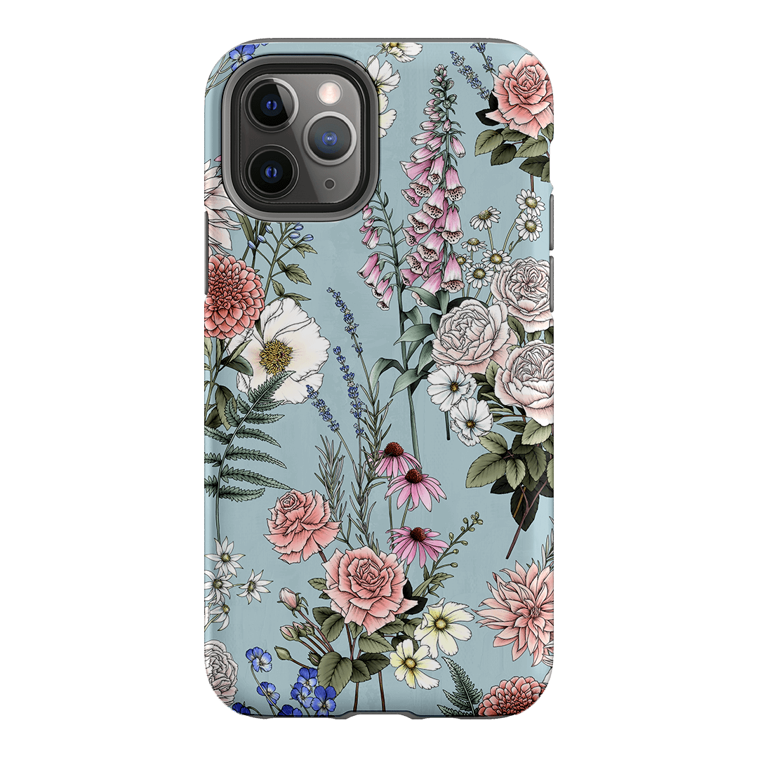 Garden Party Blue Printed Phone Cases iPhone 11 Pro / Armoured by Typoflora - The Dairy