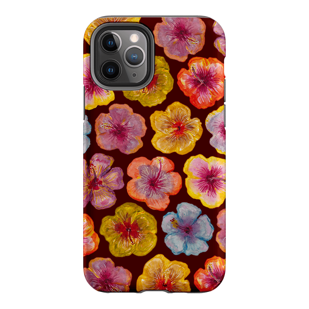 Hibiscus Holiday Rouge Printed Phone Cases iPhone 11 Pro / Armoured by BG. Studio - The Dairy