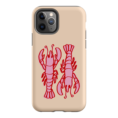 Lobster Love Peach Printed Phone Cases iPhone 11 Pro / Armoured by The Dairy - The Dairy