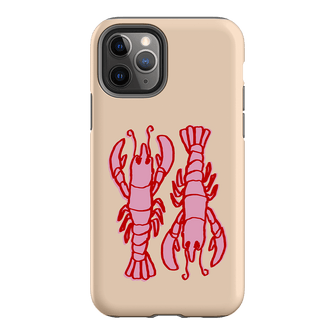 Lobster Love Peach Printed Phone Cases iPhone 11 Pro / Armoured by The Dairy - The Dairy
