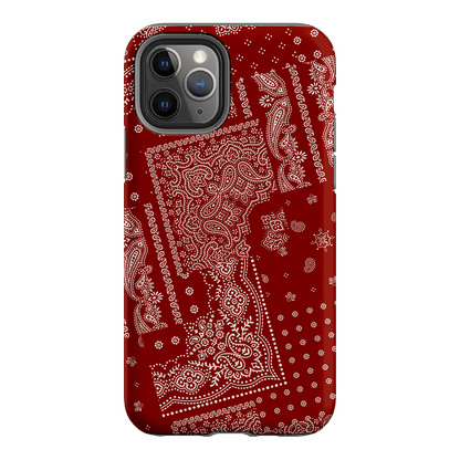 Paisley Crimson Printed Phone Cases iPhone 11 Pro / Armoured by The Dairy - The Dairy