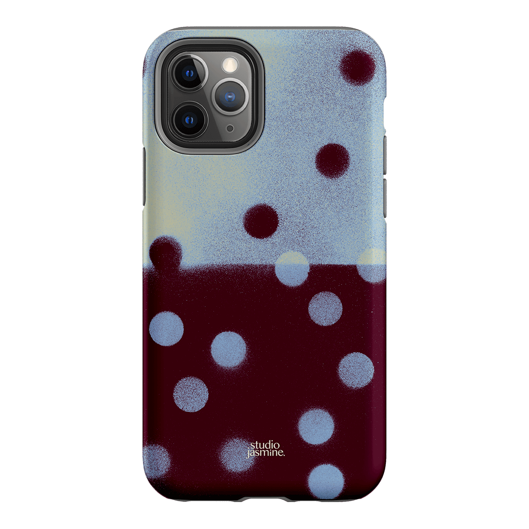 Plum Polka Dot Printed Phone Cases iPhone 11 Pro / Armoured by Jasmine Dowling - The Dairy