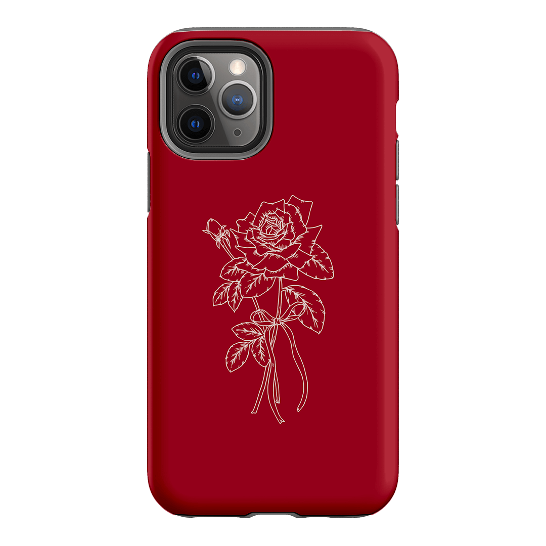Red Rose Printed Phone Cases iPhone 11 Pro / Armoured by Typoflora - The Dairy