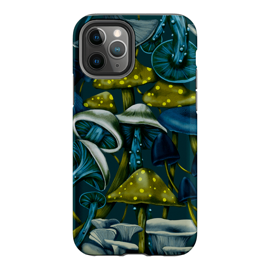 Shrooms Blue Printed Phone Cases iPhone 11 Pro / Armoured by Kelly Thompson - The Dairy