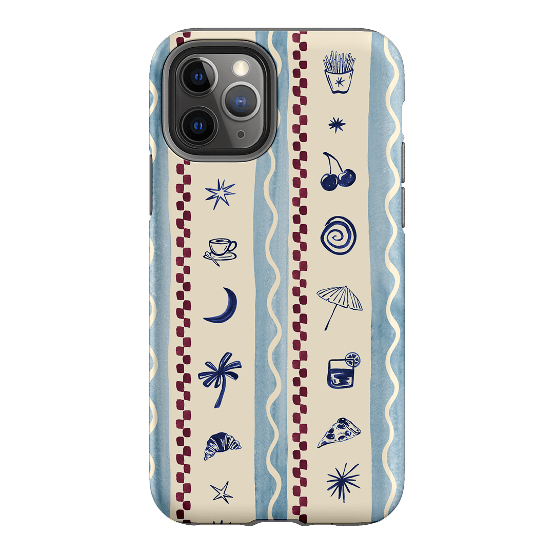 Summer Snacks Blue Printed Phone Cases iPhone 11 Pro / Armoured by Charlie Taylor - The Dairy