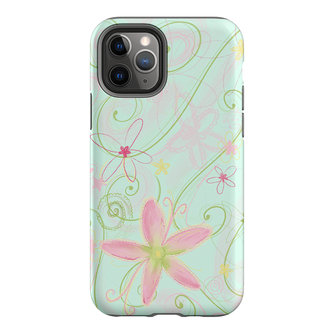Swirl Blue Printed Phone Cases iPhone 11 Pro / Armoured by Kayla Carr - The Dairy