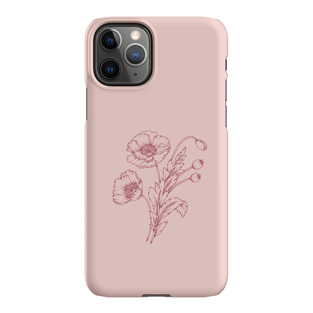Blush Poppies Printed Phone Cases iPhone 11 Pro Max / Snap by Typoflora - The Dairy