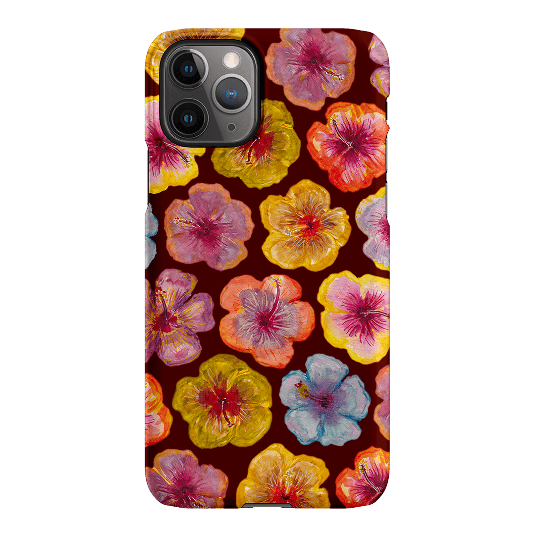 Hibiscus Holiday Rouge Printed Phone Cases iPhone 11 Pro Max / Snap by BG. Studio - The Dairy