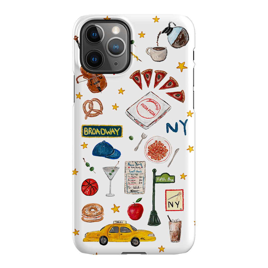 NYC White Printed Phone Cases iPhone 11 Pro Max / Snap by BG. Studio - The Dairy