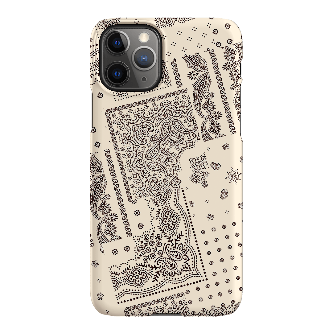 Paisley Ecru Printed Phone Cases iPhone 11 Pro Max / Snap by The Dairy - The Dairy