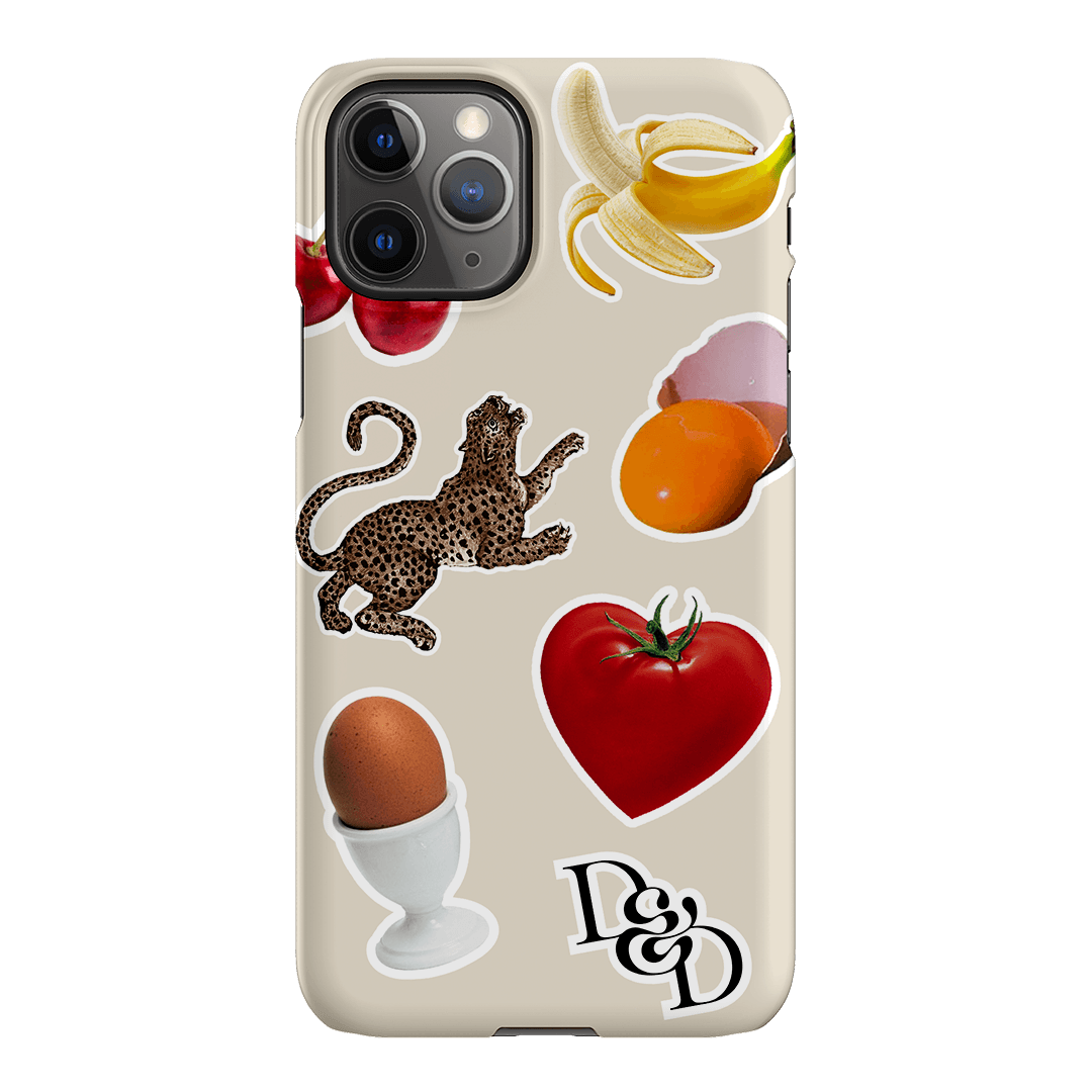 Sunday Stickers Cream Printed Phone Cases iPhone 11 Pro Max / Snap by Desmond & Dempsey - The Dairy