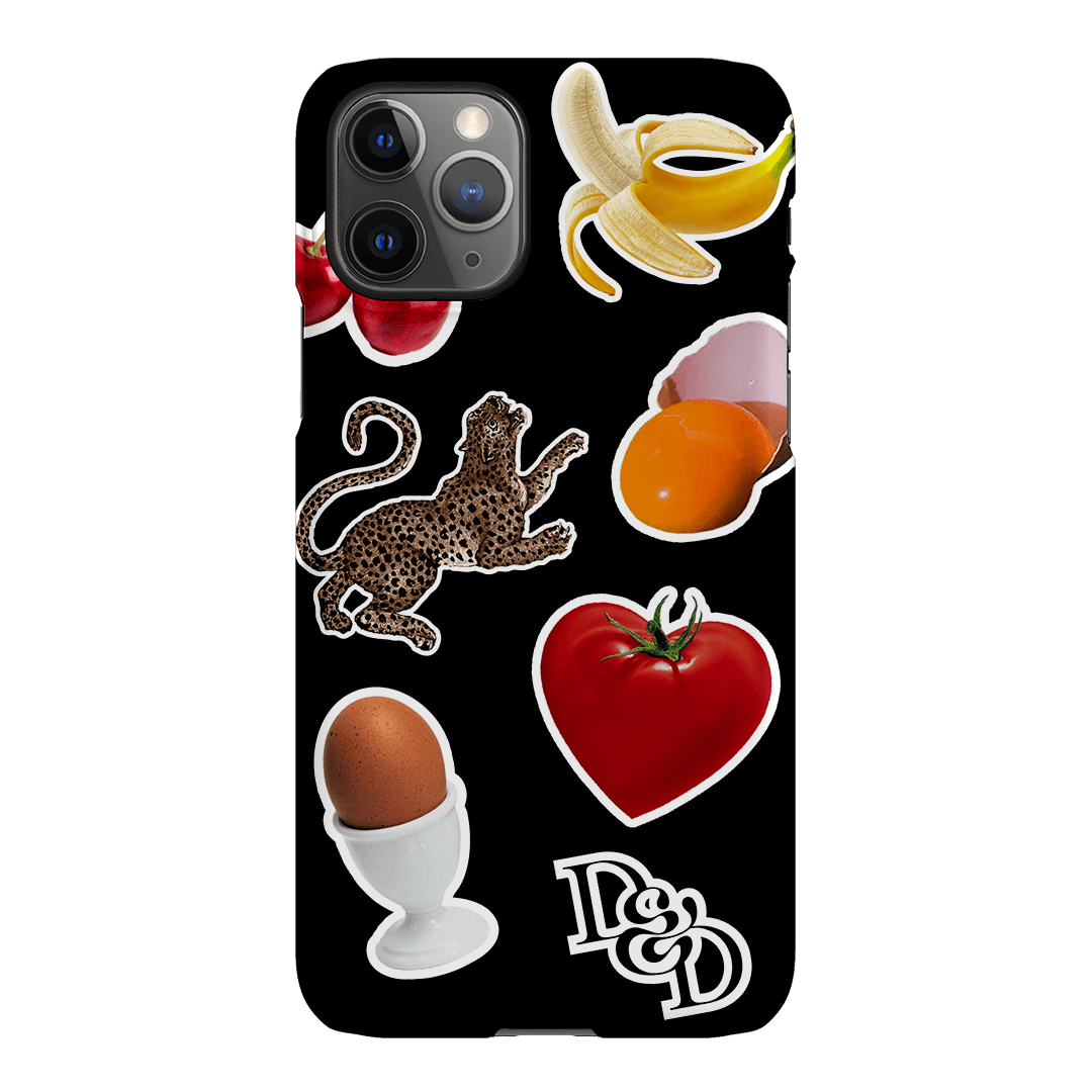 Sunday Stickers Black Printed Phone Cases by Desmond & Dempsey - The Dairy
