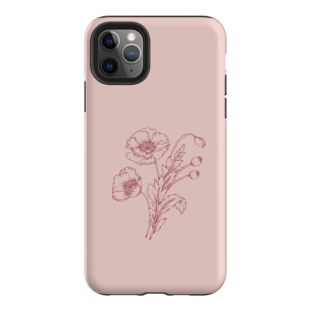 Blush Poppies Printed Phone Cases iPhone 11 Pro Max / Armoured by Typoflora - The Dairy