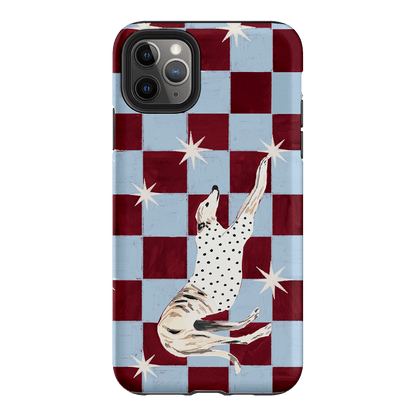 Check Greyhound Blue Printed Phone Cases iPhone 11 Pro Max / Armoured by Lisa Hu - The Dairy