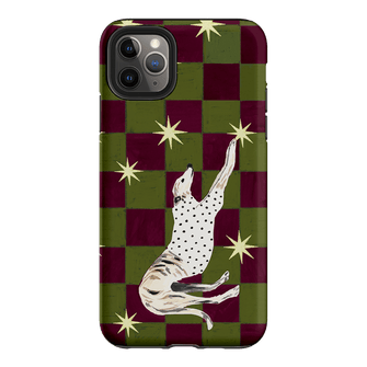 Check Greyhound Green Printed Phone Cases iPhone 11 Pro Max / Armoured by Lisa Hu - The Dairy