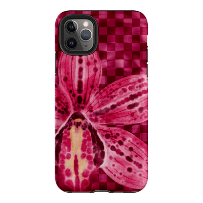 Check Orchid Printed Phone Cases iPhone 11 Pro Max / Armoured by Sally Hungerford - The Dairy