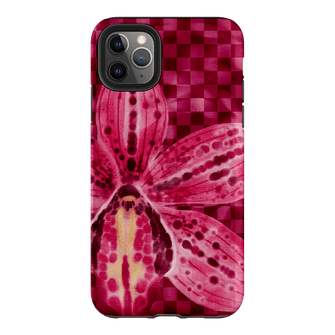 Check Orchid Printed Phone Cases iPhone 11 Pro Max / Armoured by Sally Hungerford - The Dairy