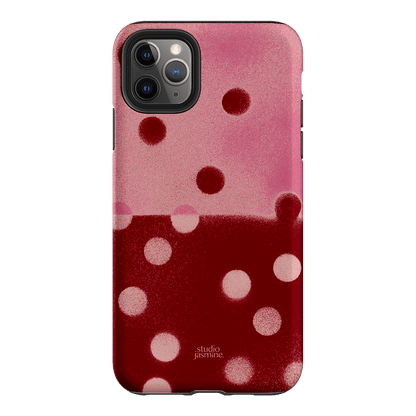 Cherry Polka Dot Printed Phone Cases iPhone 11 Pro Max / Armoured by Jasmine Dowling - The Dairy