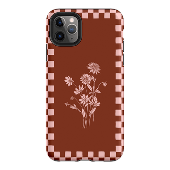 Dahlia Check Printed Phone Cases iPhone 11 Pro Max / Armoured by Typoflora - The Dairy