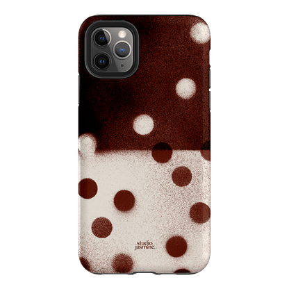 Espresso Polka Dot Printed Phone Cases iPhone 11 Pro Max / Armoured by Jasmine Dowling - The Dairy