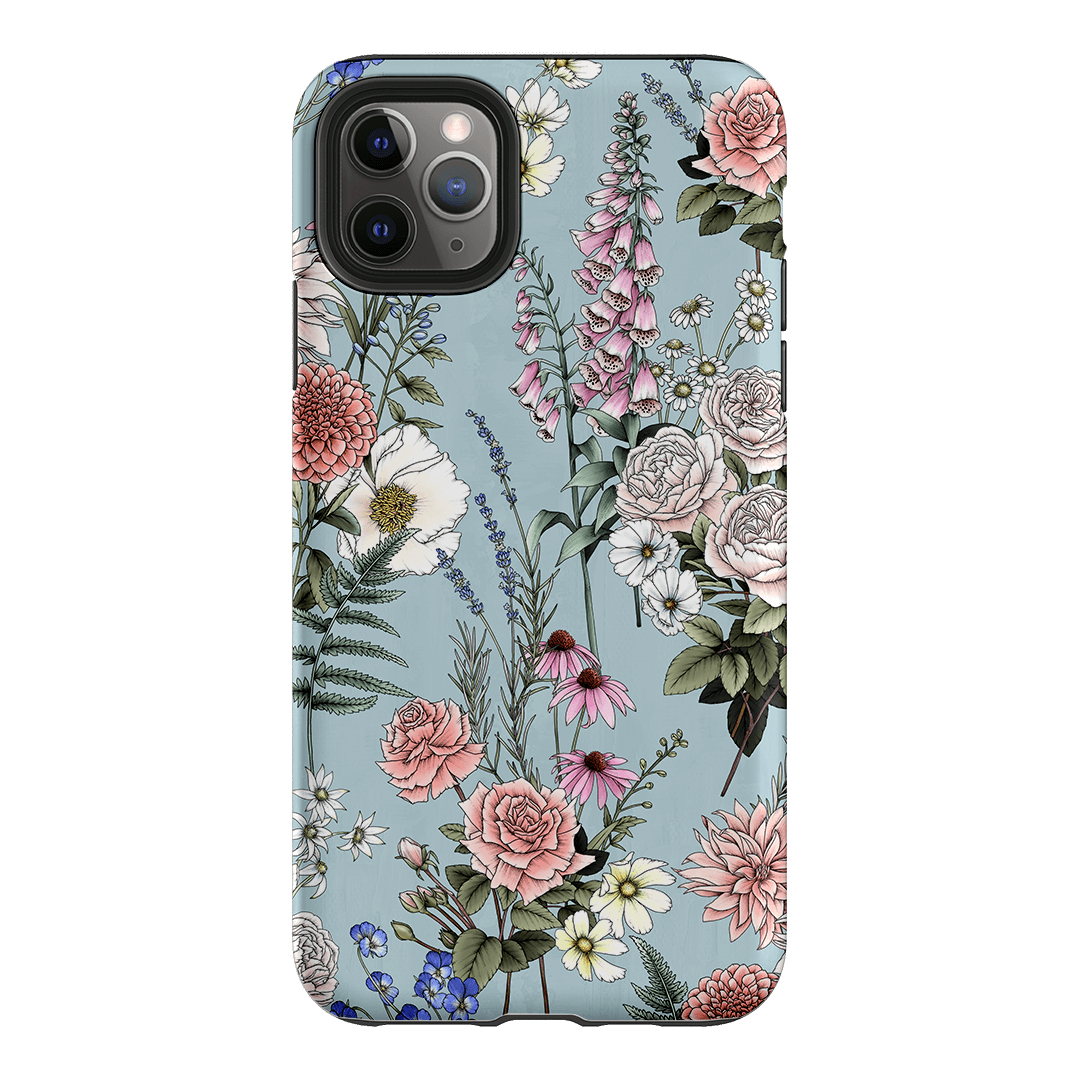 Garden Party Blue Printed Phone Cases iPhone 11 Pro Max / Armoured by Typoflora - The Dairy