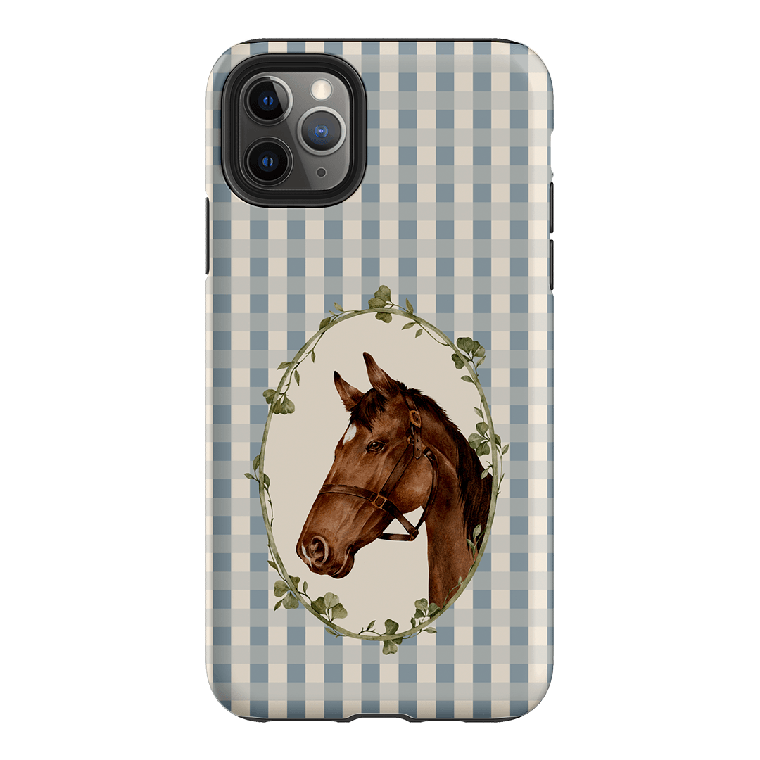 Gingham Horse Printed Phone Cases iPhone 11 Pro Max / Armoured by Kasiags Art - The Dairy