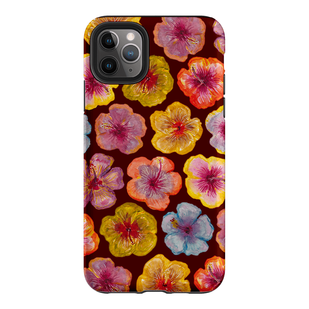 Hibiscus Holiday Rouge Printed Phone Cases iPhone 11 Pro Max / Armoured by BG. Studio - The Dairy